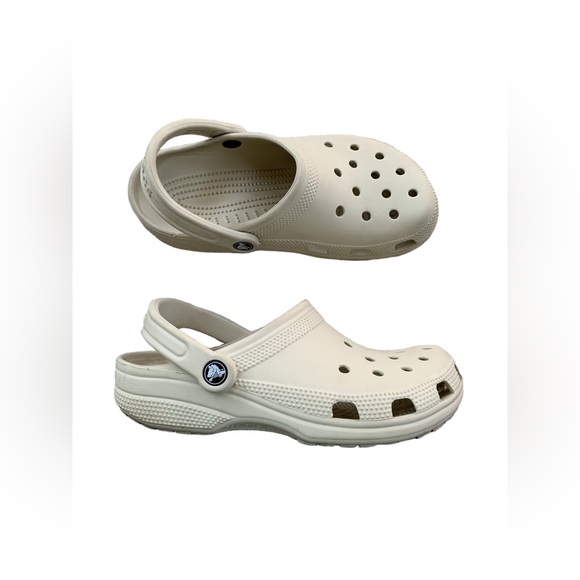 CROCS Shoes - Crocs Women's Size 7 / Men's Size 5 Light Tan Cream Clogs Sandals